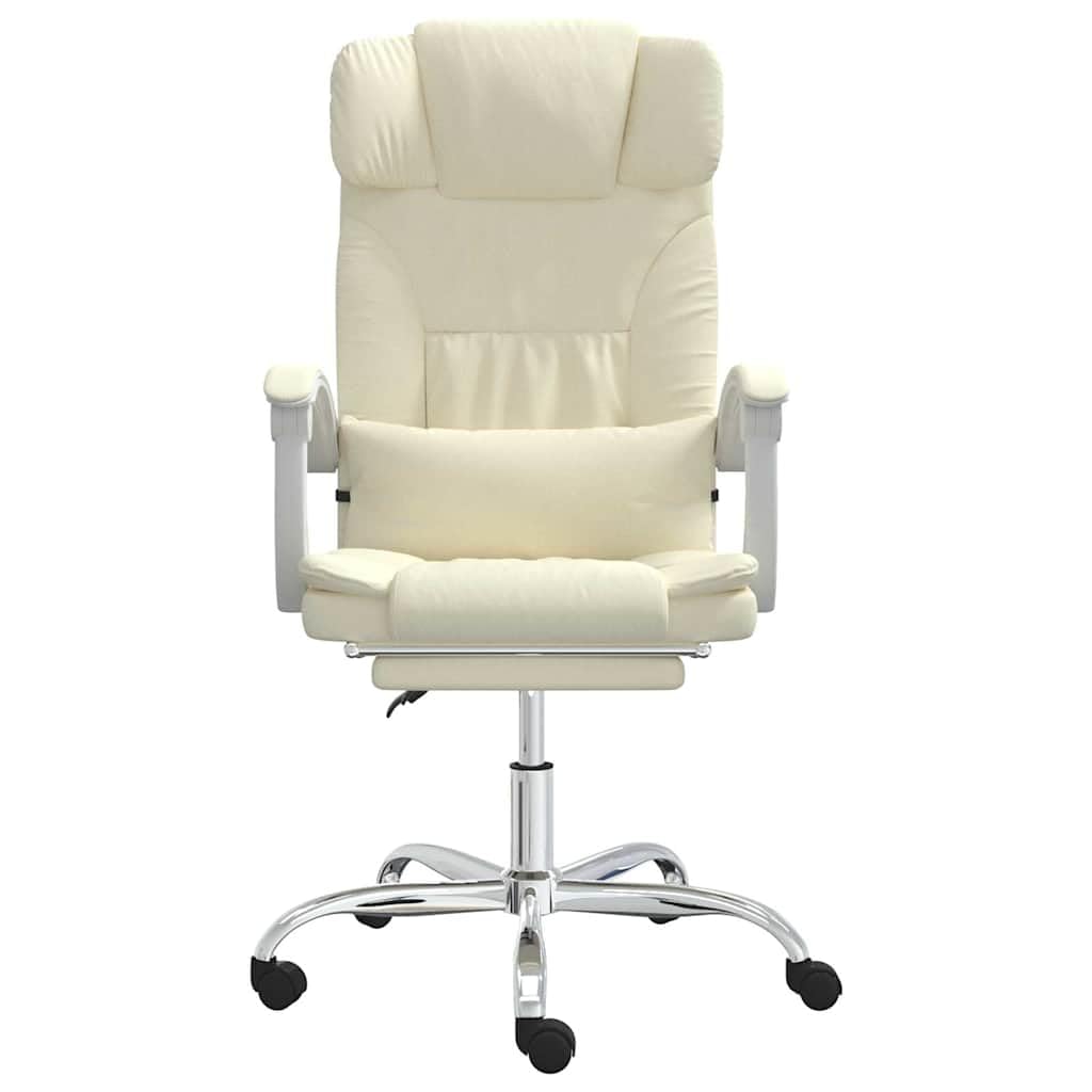 Poltrona da Ufficio Reclinabile Crema in Similpelle
