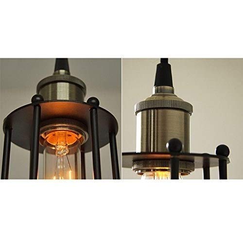 Iluminación retro industrial con lámpara metálica E27 8