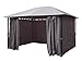 Produktbild QUICK STAR Metall Garten Pavillon Nizza 3x4m Grau mit 4 Seitenteilen Partyzelt