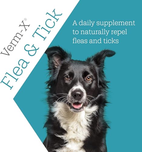 Verm-X Floh- & Zeckenpulver für Hunde, wirksames natürliches Abwehrmittel, 100% natürliche Inhaltsstoffe, umweltfreundlich