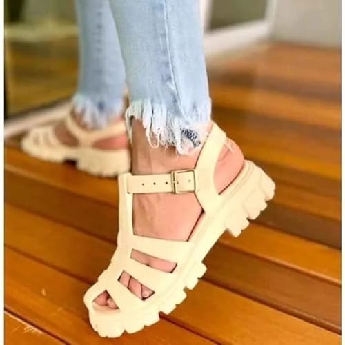 Sandália Feminina Melissa Fisherman Tratorada Confortável Gladiadora Blogueira (37/38)