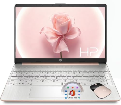 Image of HP 15.6 inch UltraBook Laptop, Copilot AI, AMD High Performance CPU, 8GB RAM, 256GB SSD, Windows 11 with Microsoft 365, Thin & Lightweight, Mouse & Sleeve Included