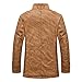 VPASS Hombres Chaqueta de Cuero,Otoño Invierno Espesar Cuero de la Chaqueta de...
