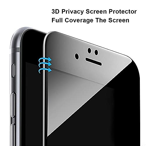 Image of Premium Privacy Tempered Glass Screen Protector For iPhone 6+ / 7+ / 8+ with Edge to Edge Coverage and Easy Installation kit