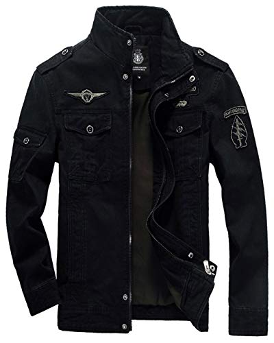 ebossy Men's Casual Lightweight Multi Pocket Military Jacket