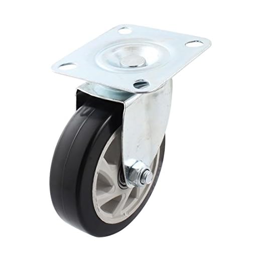 Aexit 5" x 1.2" Plasthjul Swive Ball Bearing Top Plate Industrial Caster(5"x 1.2" de roue à roulement à bille Plastique Swive plaque Roulette industriels