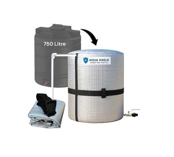 Image of 750 Litre Aqua Shield Insulated Water Tank Cover | Dual-Layer Thermal Protection | Keeps Water Cool in Summer & Warm in Winter | Prevents Algae, UV Damage & Dirt | Fits 750L Plastic Tanks