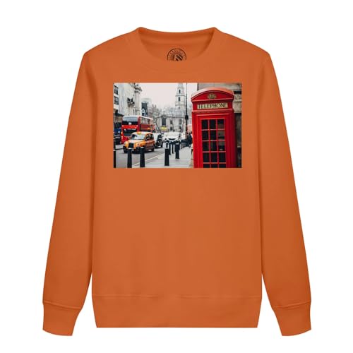 Sweat enfant Londres motif cabine anglaise vêtement ville coton imprimé