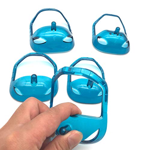 Milisten Goatee Shaving Template Beard Shaping Grooming Tool Template for Shaving Trimming Lineup Shaper Guide 5PCS Blue - Thumbnail 5