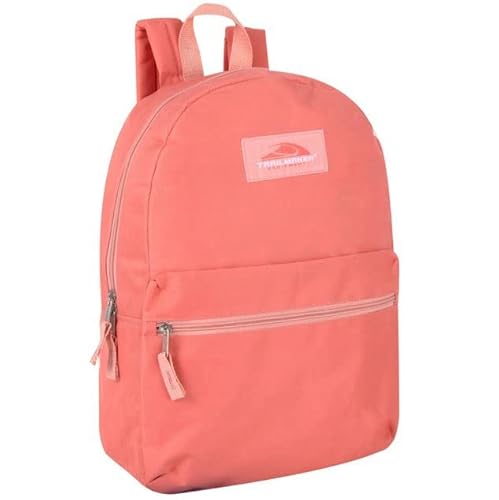 Trailmaker Classic 17 Inch Backpack With Adjustable Padded Shoulder Straps (Coral) #TOP4
