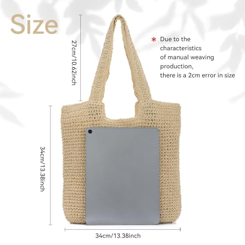 Bolso playero tejido Freie Liebe para mujer verano miniatura 4