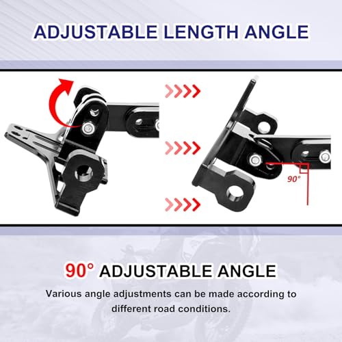 Motorrad-Kennzeichenhalter, Universal Motorcycle Fender Eliminator with LED Light CNC Aluminum Motorcycle License Plate Bracket Motorcycle License Plate Holder