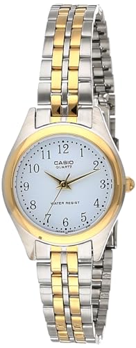 Casio Women's White Dial Stainless Steel Analog Watch - LTP-...