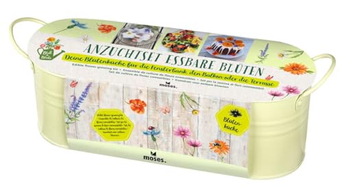 moses. Blatt & Blüte Anzuchtset Essbare Blüten in Zinkwanne, Samen mit...
