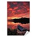 Produktbild Postereck - 1755 - Sonnenuntergang, See Boot Wasser Rot Natur Steg - Wandposter Fotoposter Bilder Wandbild Wandbilder - Poster - DIN A2 - 42,0 cm x 59,4 cm