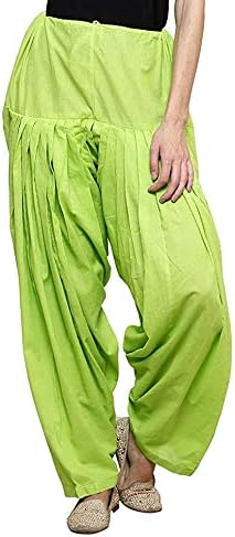 NOBHOB Women's Cotton Plain Patiala Salwar (Size: Free Size, Length: 41 Inches)