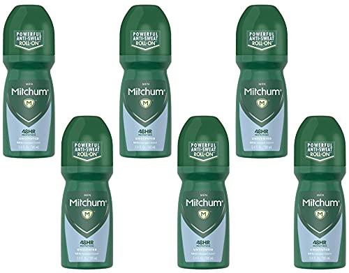 Mitchum Advanced Antiperspirant & Deodorant, Unscented, 3.4 Ounce (Pack of 6)