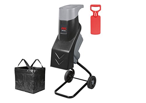 Skil 0770AA - Biotrituradora de ramas eléctrica de cuchillas (2400 W, capacidad de corte: 38 mm, bolsa de recogida grande)