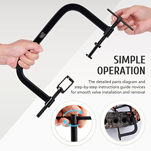 Omt Valve Spring Compressor, 10Pcs Valve Spring Removal Tool With Solid C Clamp, 5Pcs Collet Pusher Adapters For Motorcycle, Atv, Car, Small Engine Vehicle Equipment #TOP3