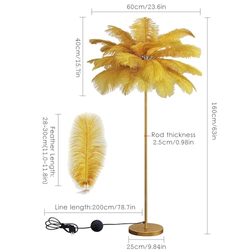 Lámpara de pie de plumas romántica para transformar tu dormitorio en un oasis 7