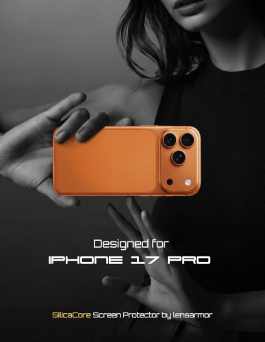 Image of Lensarmor Compatible with iPhone 17 Pro Borderless Tempered Glass Screen Protector, 0.33 mm 300 CC Military Grade Glass, Speaker Dust Grill, Full View, Case Friendly, Scratch Resistant