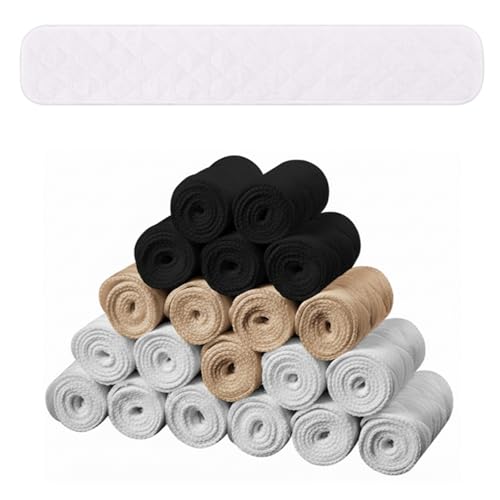 Image of Toulite 20 Pcs Bra Liners for Sweat, 3 Layer Washable Rectangle Cotton Under Breasts Pads for Women Absorb Sweating
