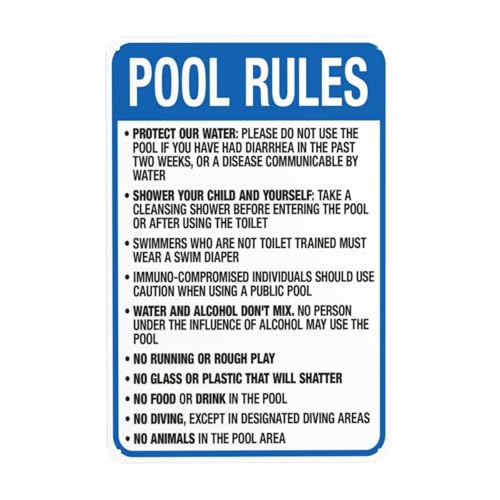 Cartel de reglas de piscina de Oregon, cumple con el código de seguridad de la piscina del estado de Oregon, letrero de advertencia de precaución, uso para decoración de pared de seguridad en el hogar