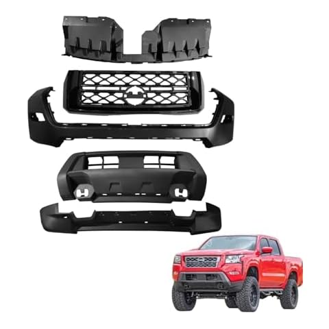 4PCS Front Grille & Bumper Cover & Valance Kit Fits for 2022-2024 Nissan Frontier Replacement of NI1014112 620259BU0H Cover