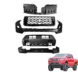 4PCS Front Grille & Bumper Cover & Valance Kit Fits for 2022-2024 Nissan Frontier Replacement of NI1014112 620259BU0H