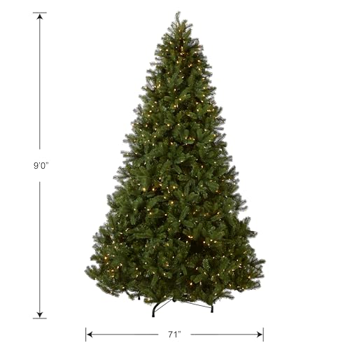 National Tree Company 9 ft Pre-Lit Downswept Douglas Fir Artificial Christmas Tree, 900 LED Lights, 3,185 Tips, Foot Pedal, 10 Light Functions, Includes Stand, Green - Thumbnail 6