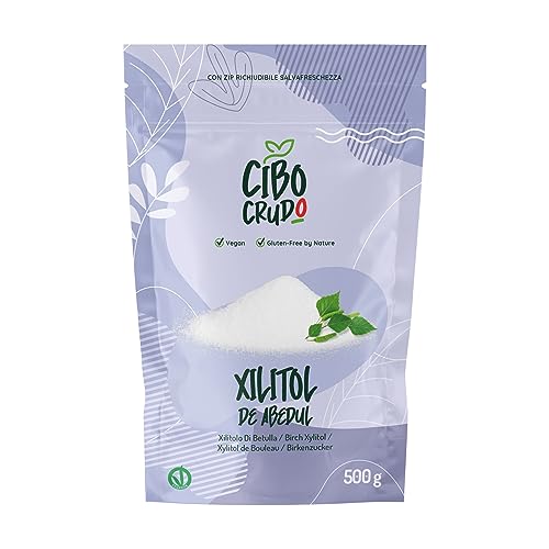 Xilitol de Abedul - 500g. Xylitol Alternativa al Azucar da Abedules Finlandeses. Azúcares Bajo Índice Glucémico. Edulcorante en Polvo.
