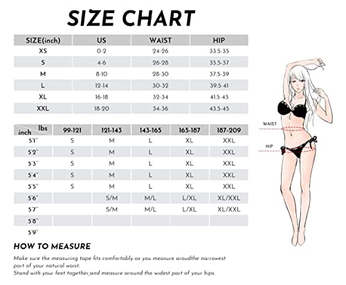 Shekini Women's Swimdress Ruffle Swim Skirt Side Pull Tie Swimsuit Bottom (Black, Medium) #TOP5