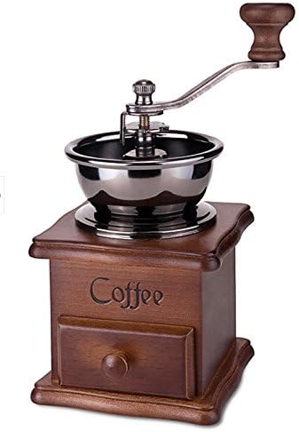 Amazon Miyasora コーヒーミル 手挽きコーヒーミル クラシック レトロ 引き出し 粗さ調節 細挽 粗挽 インテリア グラインダー ウッド 手動式ミル 手挽き コーヒーミル オリジナルミル 手動 手挽きコーヒーミル オンライン通販