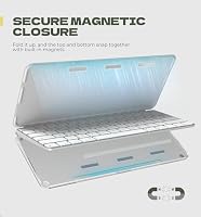 Dexnor Hart Tasche Hülle für Apple Magic Keyboard mit Touch ID/Sperrtaste 2021/2024, Reisetasche, Staubdicht, Schützende Leder-Tastaturhülle mit Magnetverschluss, Verstellbare Schreibwinkel, Weiß – Ansicht 6