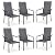 VICLLAX Stackable Patio Chair Set of 4, Lawn Chairs with High Back, Outdoor Dining Chairs for Outside, Poolside and Garden, Dark Grey