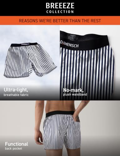 Image of DAMENSCH Printed Breeeze Inner Boxers for Men, Ultra-Light Boxers, 100% Cotton Shorts Pant for, Breathable Woven Inner Cotton Shorts.