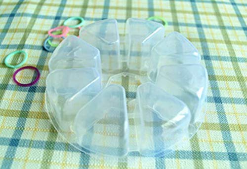 Image of WOIWO 2 PCS Round 8-Case Storage Box Transparent PP Plastic Box Beaded Box Nail Parts Box Storage Jewelry Storage Small Box
