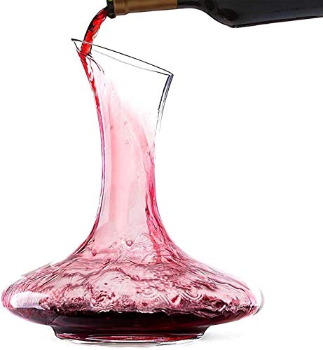 Image of PrimeWorld European 1500 ml Open Crystal Clear Glass Decanter Set of 1 Pcs - Perfect for Whiskey, Scotch, Wine, Vodka, Tequila, Rum etc