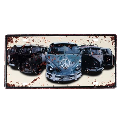 Image of Eazywagon inchVolkswagen Buses inch Vintage Retro Metal Signs - License Wall Plate, Car Tag - Ideal for Cafe, Restaurant, Shop, Home, Hotel, Club, Office, Living Area - Design Plaque