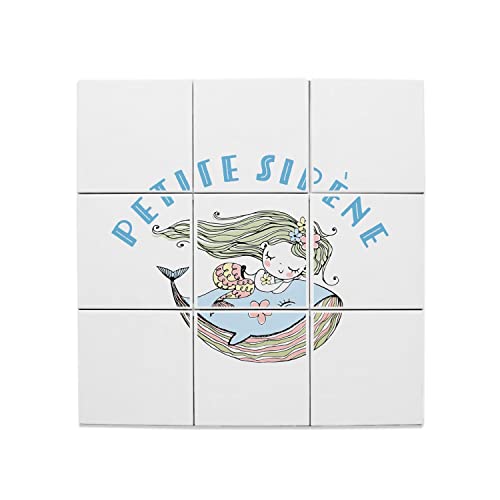 Carreaux céramique décoratifs avec dessin original de sirène 45cm