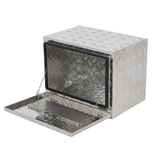 MILLION PARTS 24" Aluminum Truck Tool Box Trailer Camper Pickup ATV Tongue Storage Toolbox W/Lock
