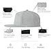 FEINION Men Flat Brim Adjustable Performance Hat Snapback Laser Perforated Baseball Cap (Grey)