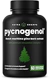 NutraChamps Pycnogenol French Maritime Pine Bark Extract, Premium Circulation Complex, Blood Flow, Nitric Oxide Production, Superior Absorption, Results with Black Pepper Extract, 60 Capsules