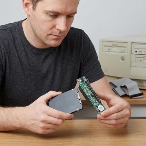 JIXLOUR Adaptateur Disque Dur, Adaptateur IDE SATA Convertisseur SATA Femelle vers IDE 44 Broches PCBA, Compatible avec Ordinateur Portable et Disque Dur 2,5" – vue 2