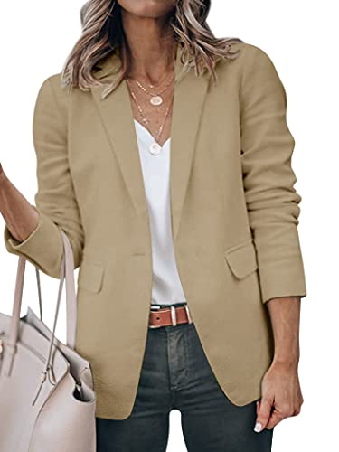 Womens Blazers Casual Lightweight Blazer Jackets Long Sleeve Lapel for Work Office Open Front Jacket with Pockets