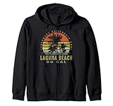 laguna beach retro palm sunset - regali da spiaggia felpa con cappuccio