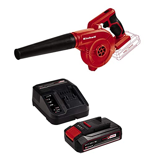 Einhell Souffleur d'atelier sans fil sur batterie TE-CB 18/78 Li Solo Power X-Change (Vitesse de souffle : 78120 m/h - 15500 trs/min) VERSION KIT LIVRE AVEC BATTERIE ET CHARGEUR