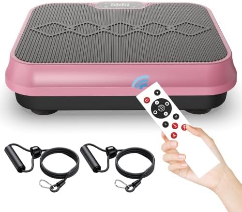 Plataforma vibratoria de ejercicio fitness con bandas de resistencia miniatura 4
