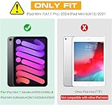 SUPLIK Kids Case for iPad mini 7 (A17 Pro) 2024 & iPad mini 6 (A15) 2021, 8.3-inch iPad mini 6th/7th Generation Case with Screen Protector, Durable Shockproof Kids Cover with Handle Stand, Blue - Image 2