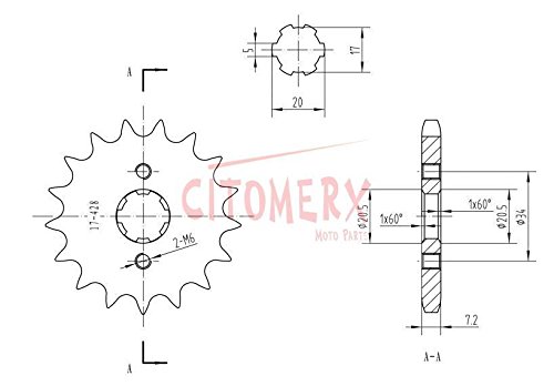 Kettensatz 17/54 für Honda XR 125 L JD19 2003-2008 XR125L doppelt verstärkt Originalübersetzung